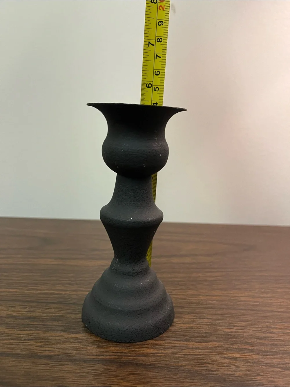 Black Metal Tapper Candle Holder Farmhouse Black